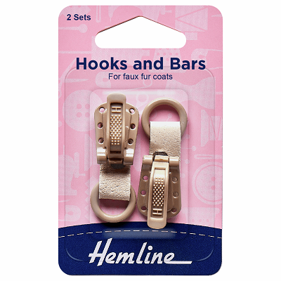 H402M.BE Hook and Bar Fastener: Beige - 2 Pieces..